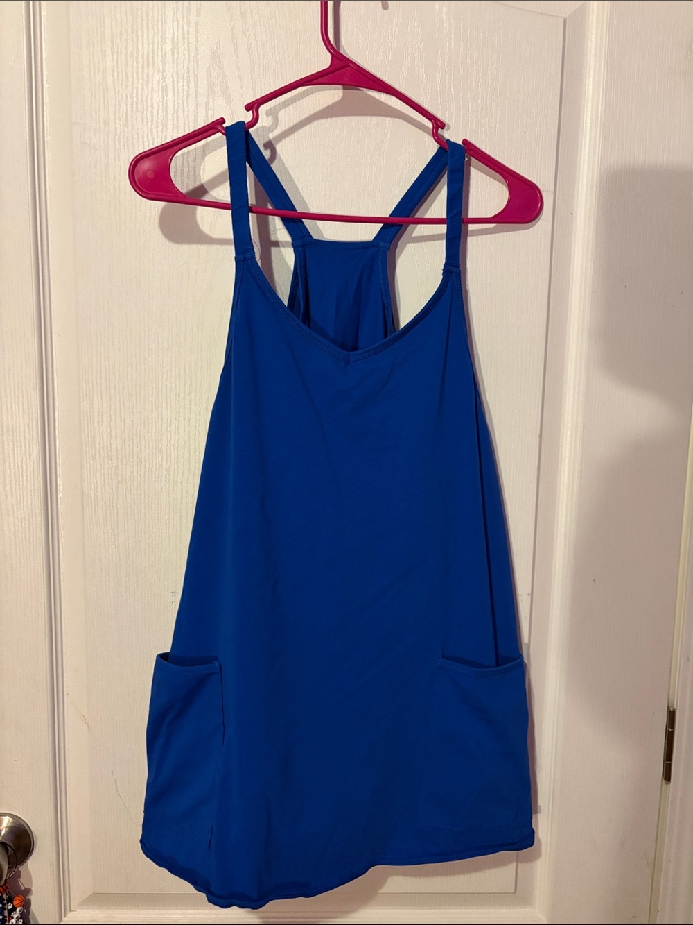 SHEIN Royal Blue Racerback Pocket Sundress